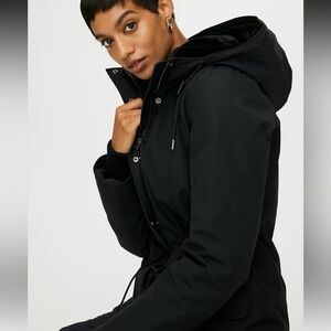 Wilfred Black Hooded parka